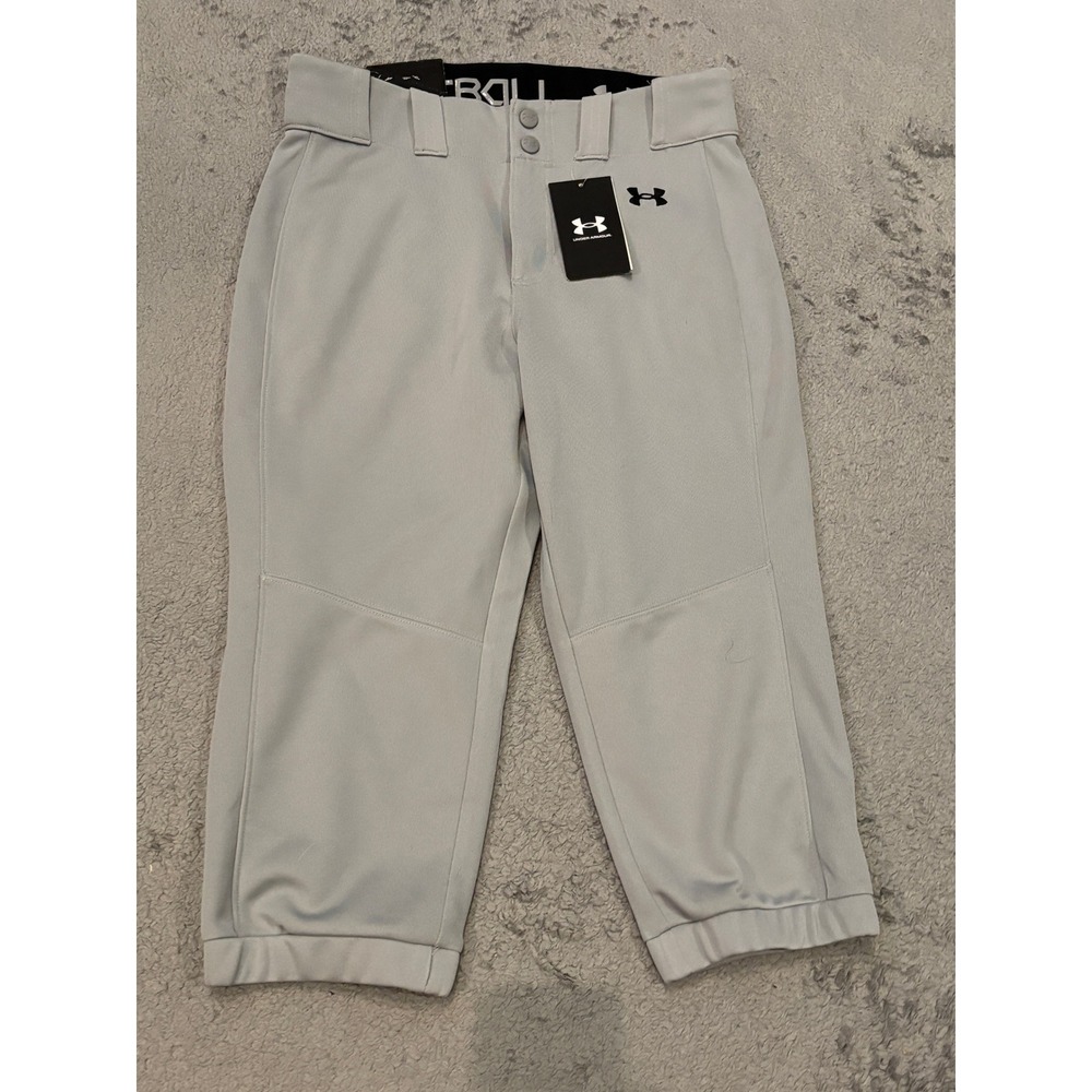 Under Armour Womens Utility Softball Pant Gray Loose Fit Small 1375665-075 NWT